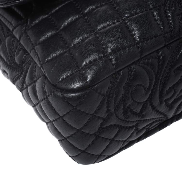 Pre Owned Versace Black Quilted Leather Calliope Vanitas Shoulder Bag