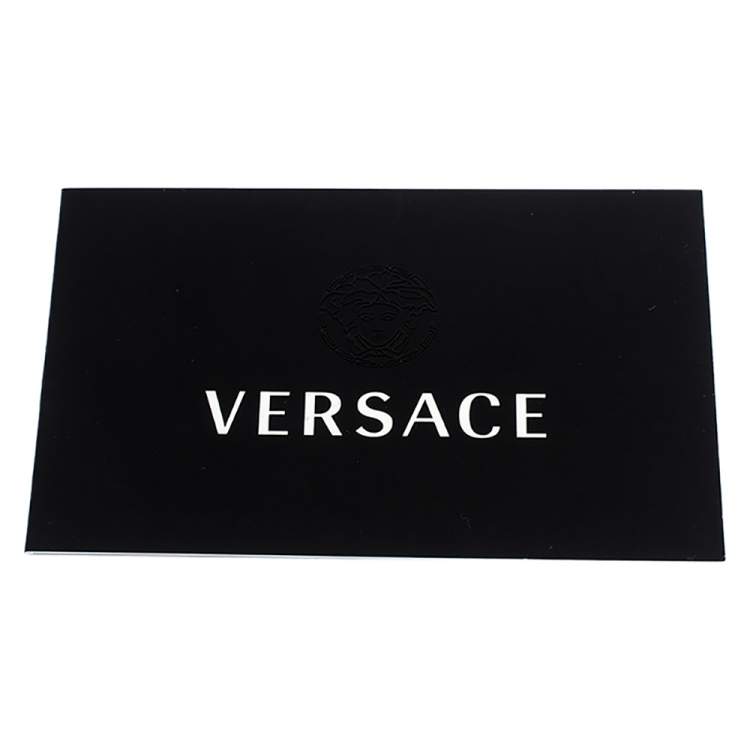 Pre Owned Versace White Leather Logo Embossed Tote
