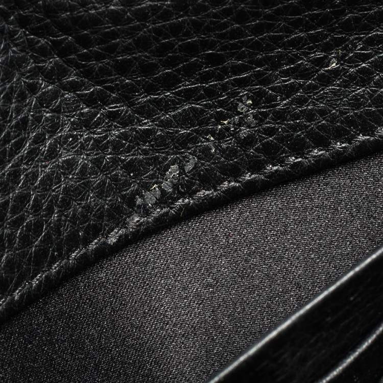Pre Owned Versace Black Leather Medusa Continental Wallet