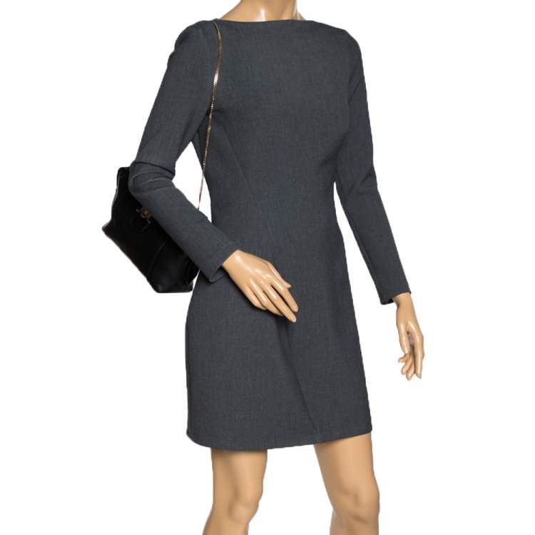 Pre Owned Versace Black Leather Medusa Medallion Bag