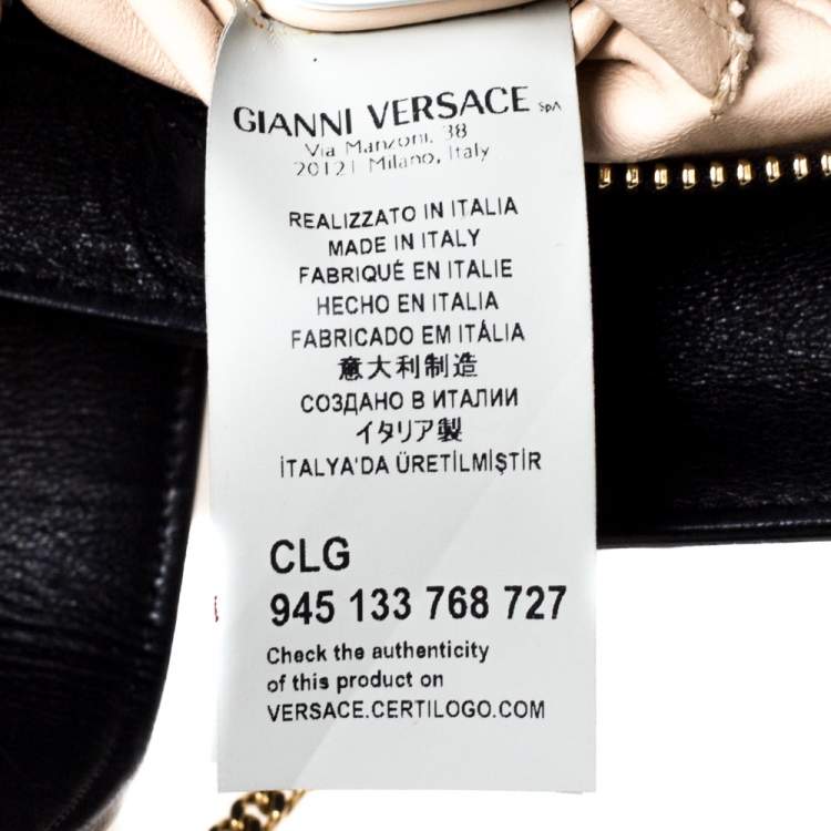 Pre Owned Versace Black Leather Medusa Medallion Bag