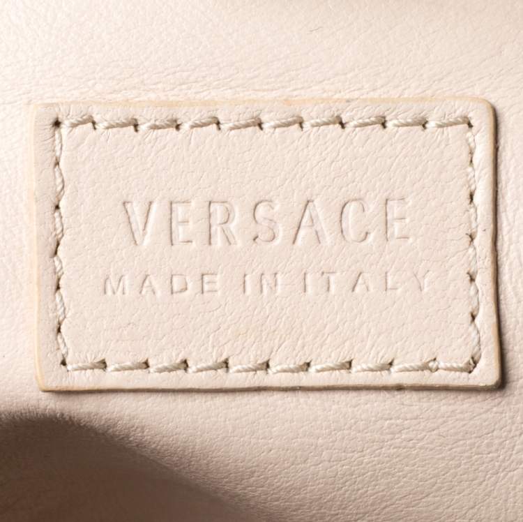 Pre Owned Versace Black Leather Medusa Medallion Bag