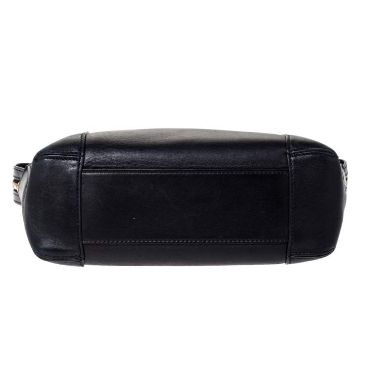 Pre Owned Versace Black Leather Medusa Medallion Bag