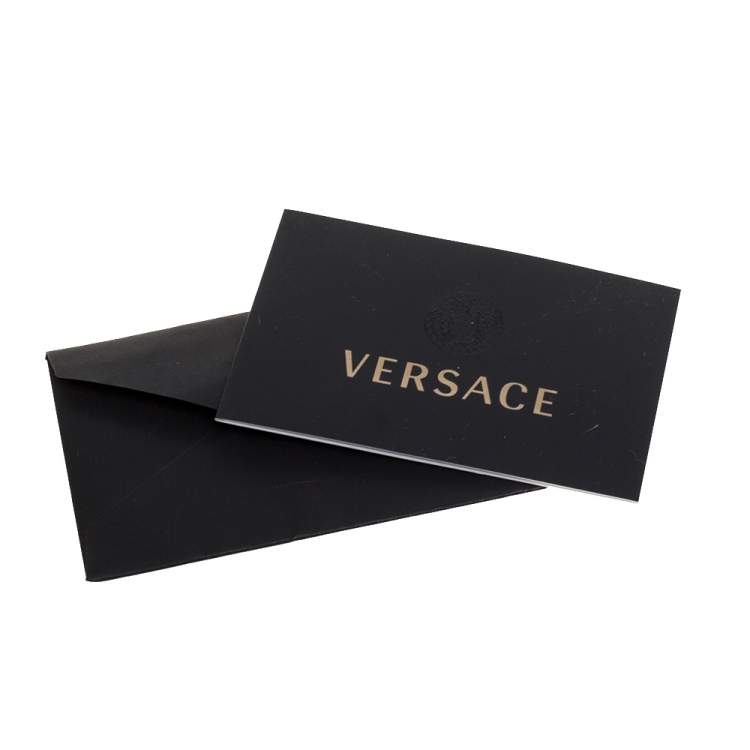 Pre Owned Versace Black Leather Medusa Boston Bag