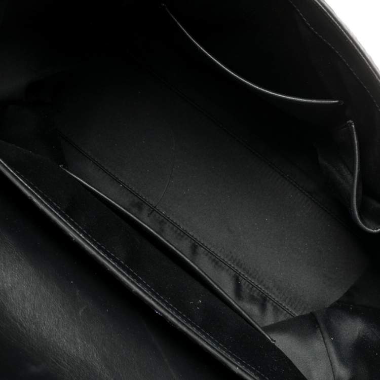 Pre Owned Versace Black Python And Leather Large Signature Tote