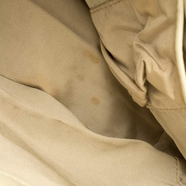 مملوكة مسبقًا Versace White/Ivory Patent and Leather Cutout Tote