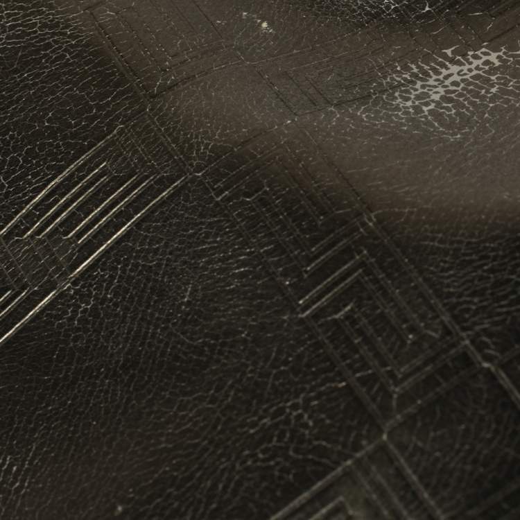 Pre Owned Versace Metallic Bronze Leather Pocket Shoulder Bag