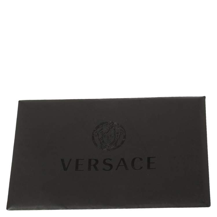 مملوكة مسبقًا Versace Orange Leather Studded Flap Shoulder Bag