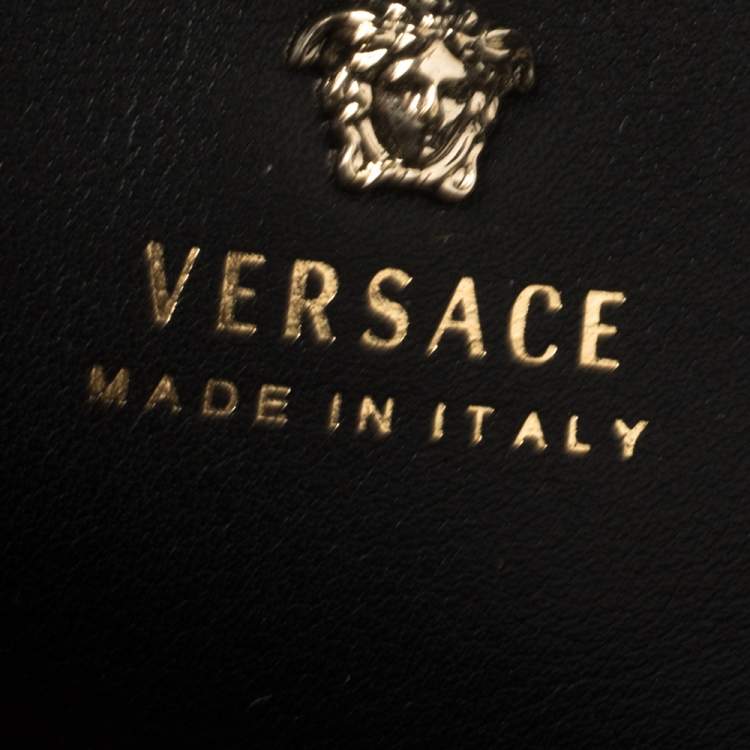 Pre Owned Versace Black Leather Palazzo Empire Tote