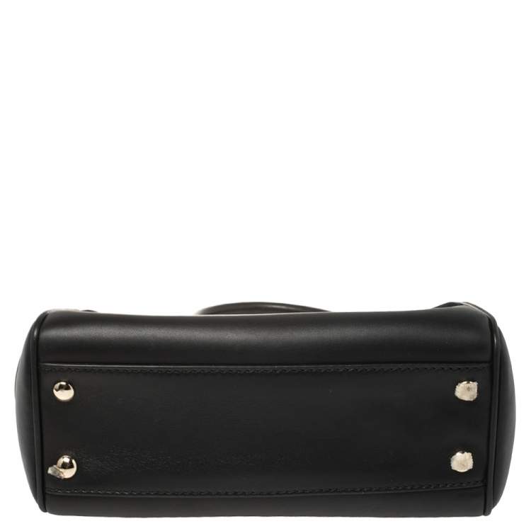 Pre Owned Versace Black Leather Palazzo Empire Tote
