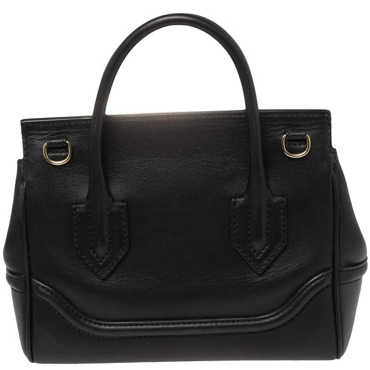 Pre Owned Versace Black Leather Palazzo Empire Tote