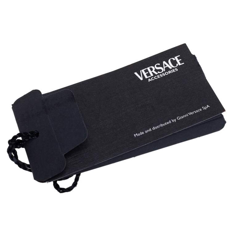 Pre Owned Versace Metallic Embossed Leather Icon Flap Chain Clutch
