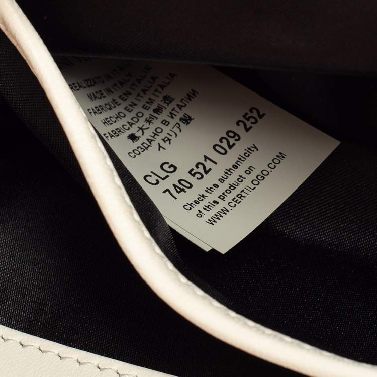 Pre Owned Versace White Leather Medusa Flap Shoulder Bag