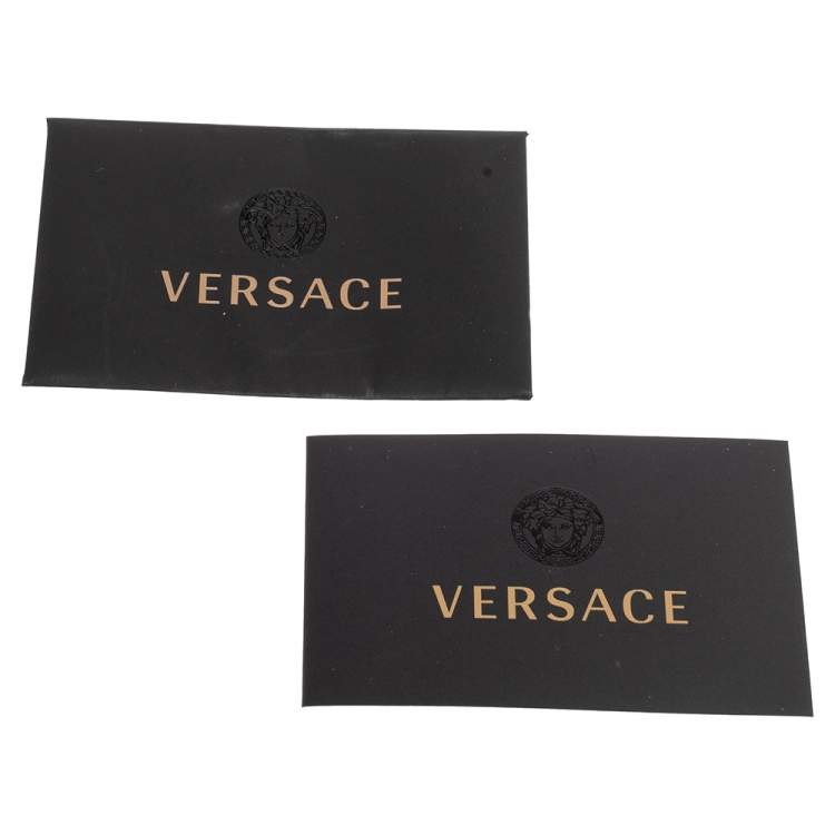 Pre Owned Versace Black Leather Small Icon Top Handle Bag