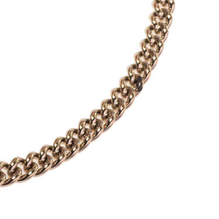 Pre Owned Versace Black Medusa Chain Clutch