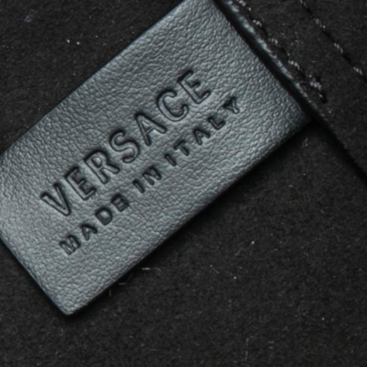 Pre Owned Versace Black Leather Tote