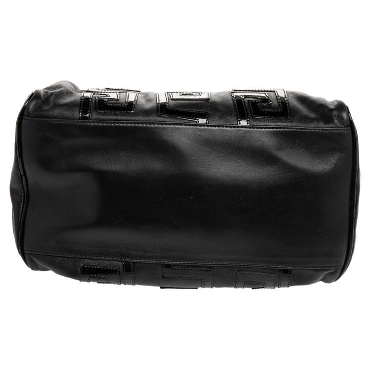 Pre Owned Versace Black Leather Satchel