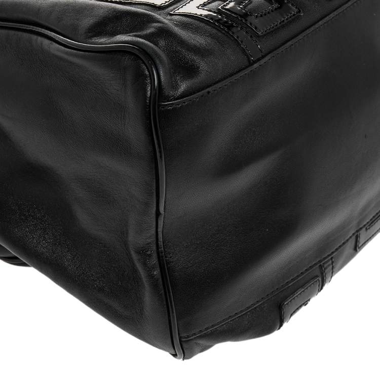 Pre Owned Versace Black Leather Satchel