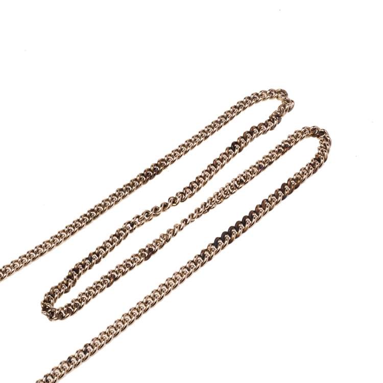 Pre Owned Versace Black Patent Leather Medusa Chain Clutch
