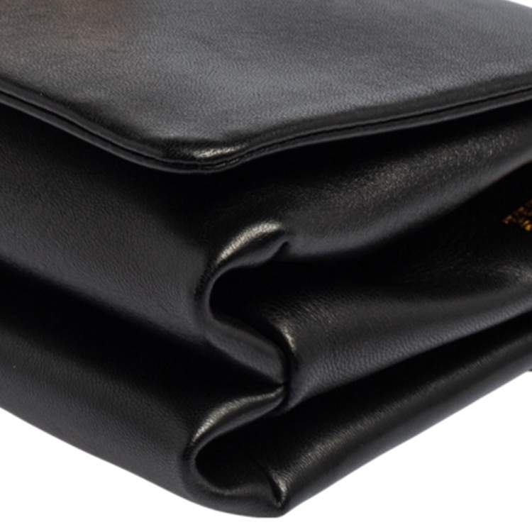 مملوكة مسبقًا Versace Black Leather Medusa Sultan Shoulder Bag