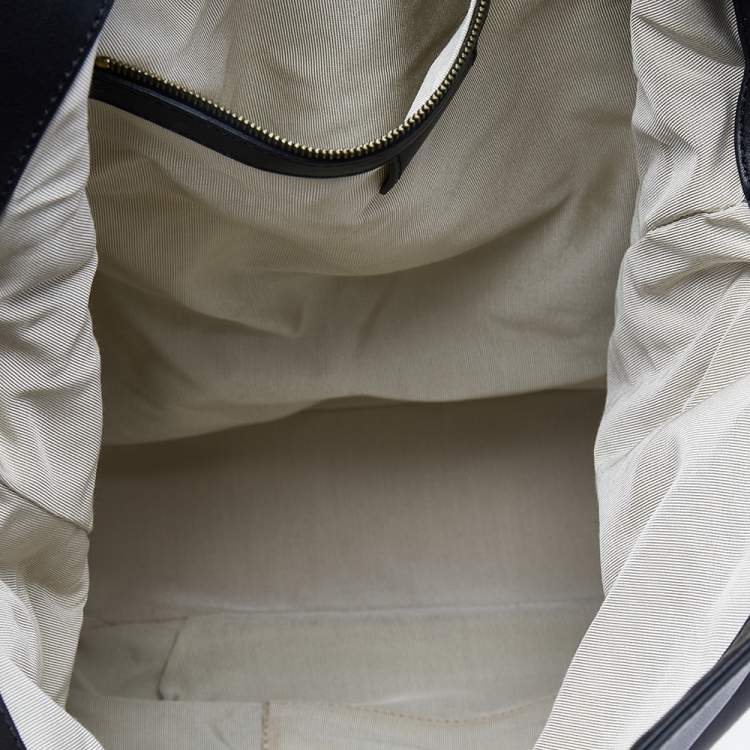 Pre Owned Versace Black Leather Shoulder Bag