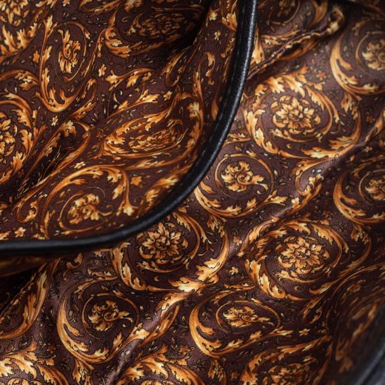 Pre Owned Versace Black Leather Vanitas Medea Shoulder Bag