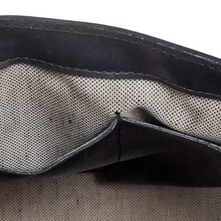 Pre Owned Versace Black Leather Palazzo Empire Tote