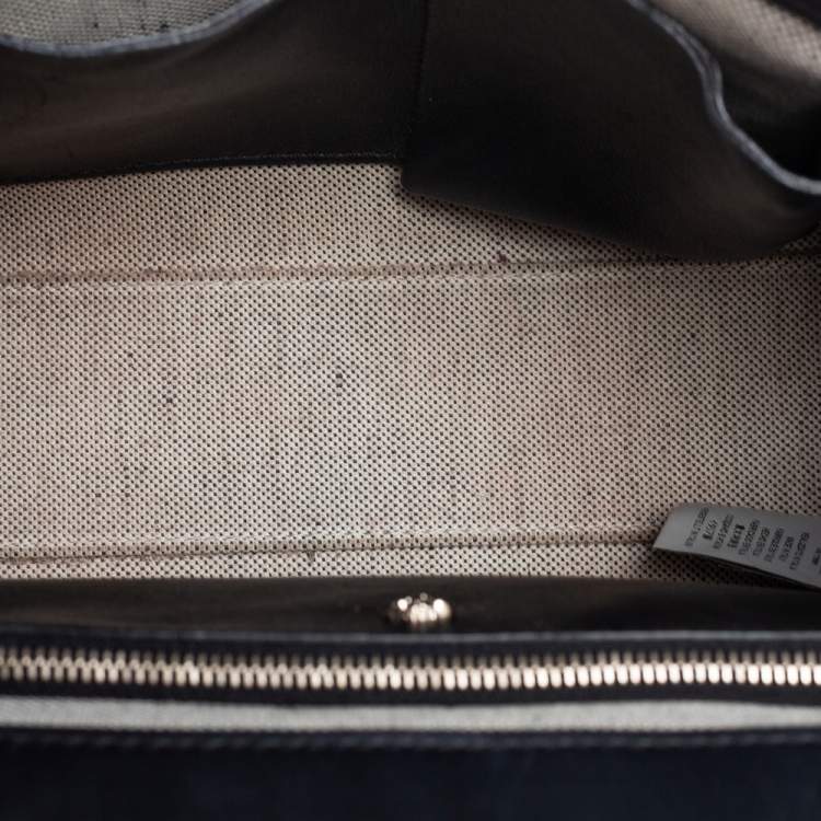 Pre Owned Versace Black Leather Palazzo Empire Tote