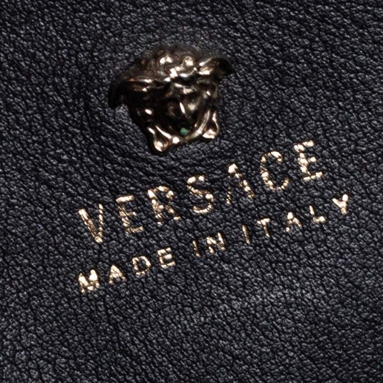 Pre Owned Versace Black Leather Palazzo Empire Tote