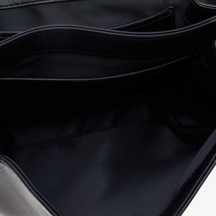 Pre Owned Versace Black Leather Medusa Sultan Shoulder Bag