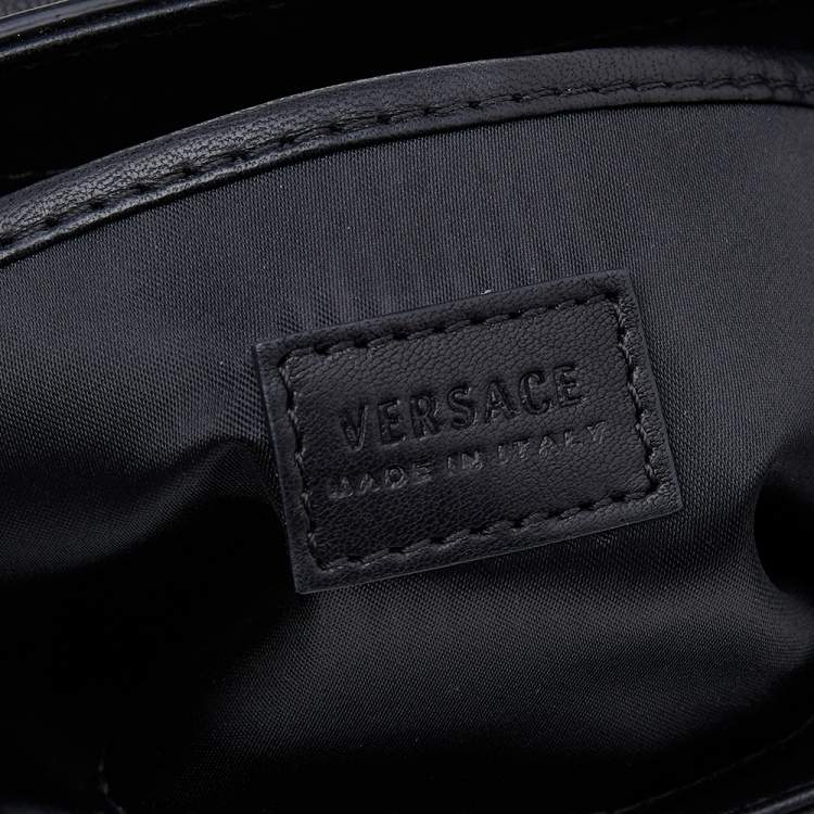 Pre Owned Versace Black Leather Medusa Sultan Shoulder Bag