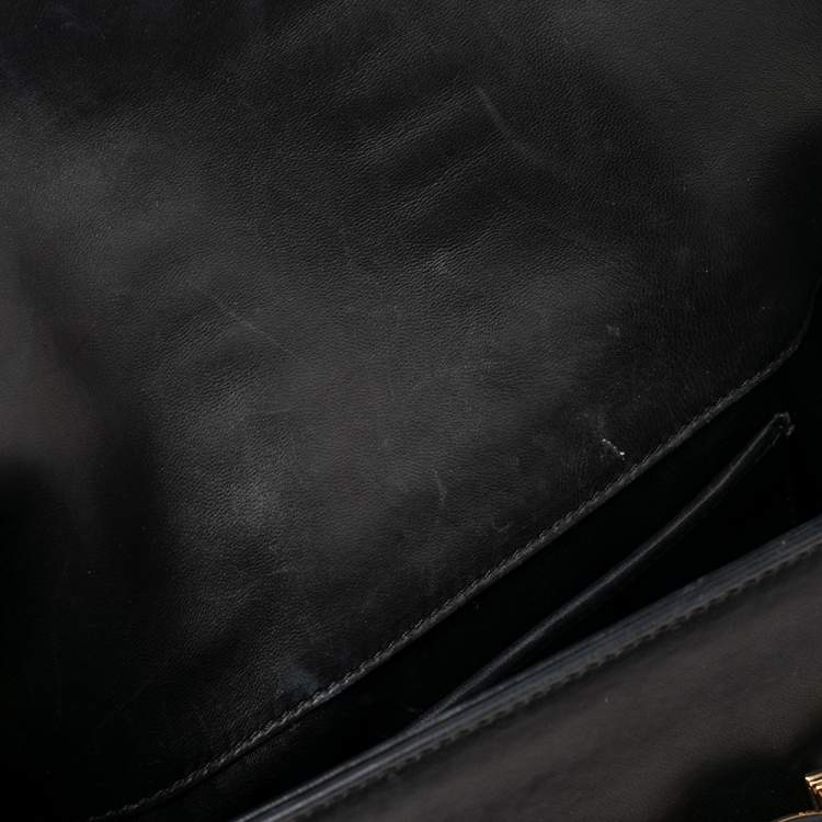 Pre Owned Versace Black Leather D Signature Medusa Shoulder Bag