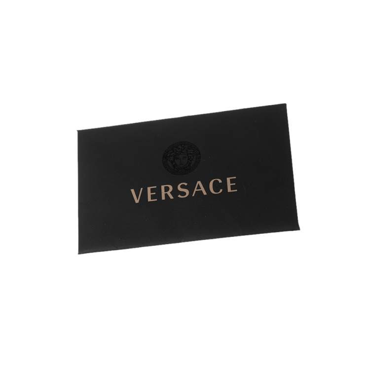 Pre Owned Versace Blue Leather Medusa Flap Top Handle Bag