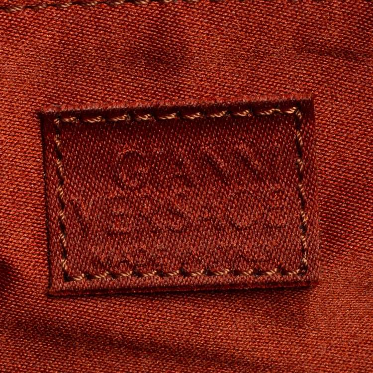 Pre Owned Versace Multicolor Floral Print Fabric and Croc Embossed Leather Flap Tote