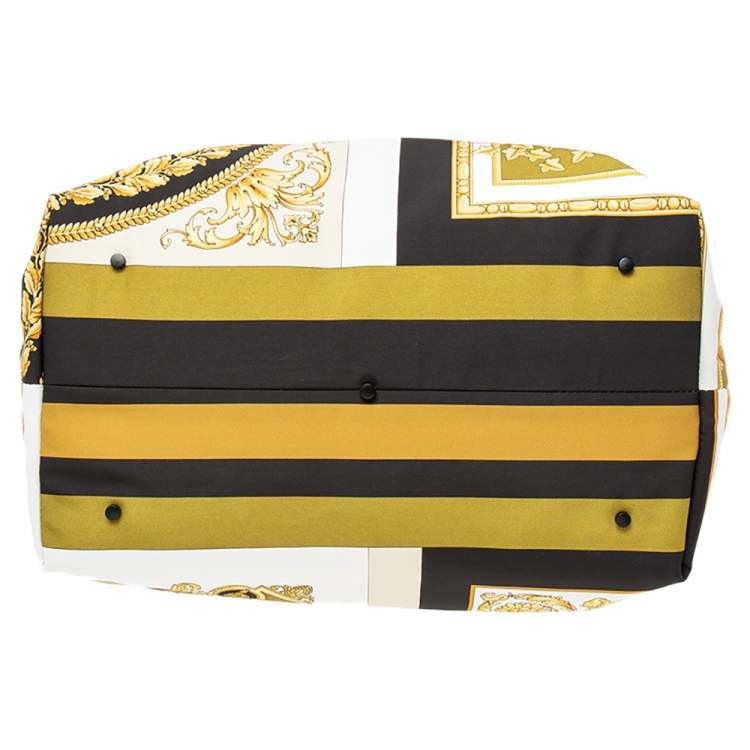 Pre Owned Versace Multicolor Medusa Print Nylon Diaper Tote