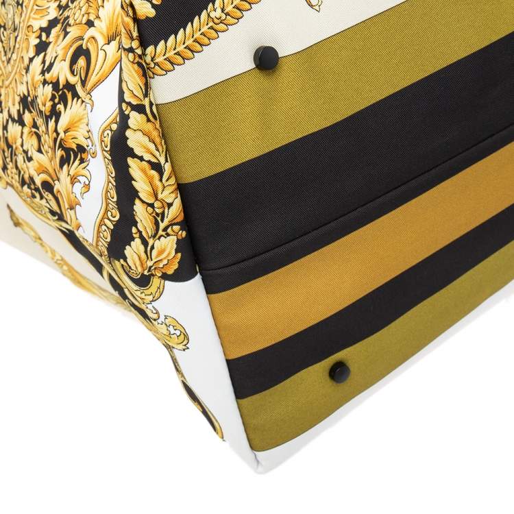 Pre Owned Versace Multicolor Medusa Print Nylon Diaper Tote