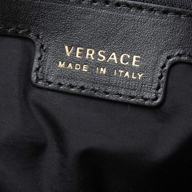 Pre Owned Versace Multicolor Medusa Print Nylon Diaper Tote