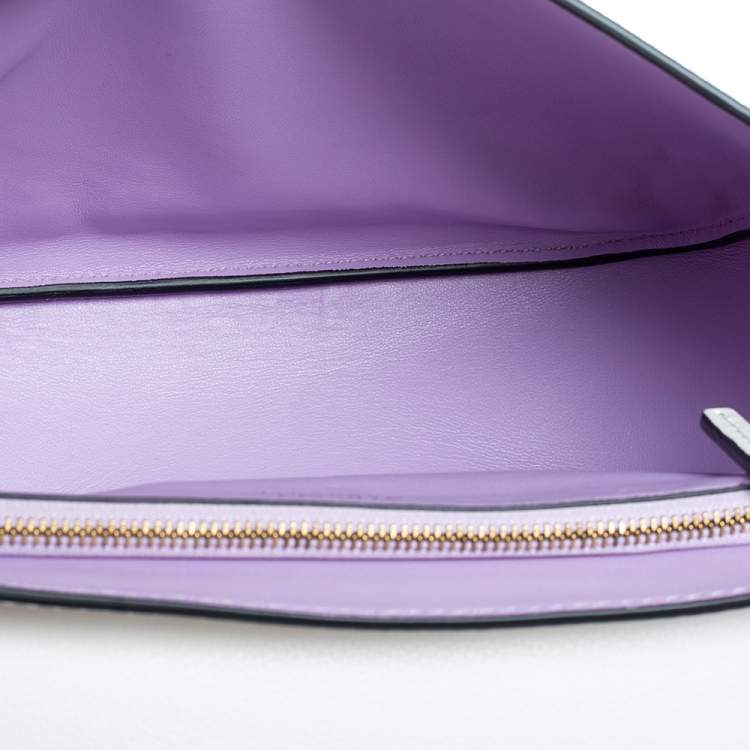 Pre Owned Versace White Leather La Medusa Studded Shoulder Bag