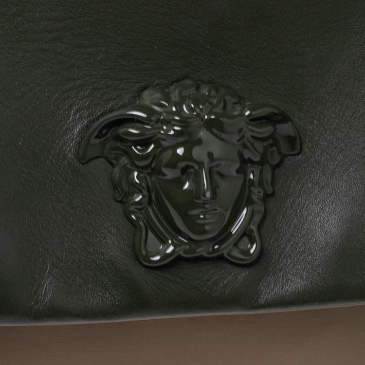 Pre Owned Versace Multicolor Leather Medusa Flap Top Handle Bag