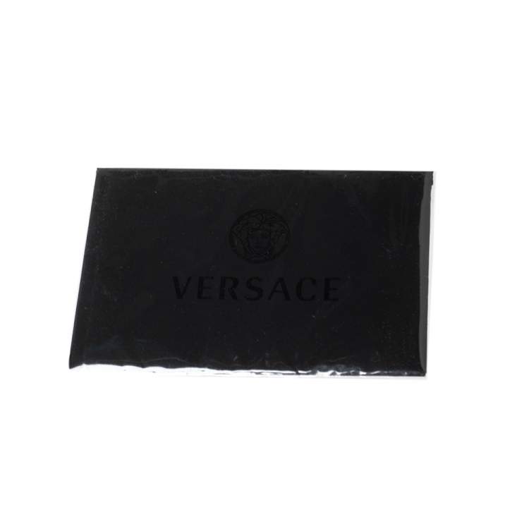 Pre Owned Versace Black Quilted Patent and Leather Flap Shoulder Bag