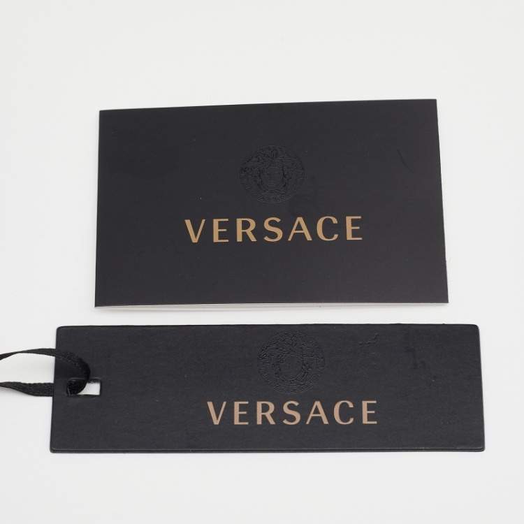 Pre Owned Versace Black/Blue Python And Leather Medusa Palazzo Empire Tote