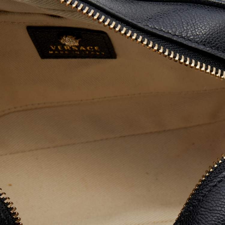 مملوكة مسبقًا Versace Black Leather Palazzo Medusa Camera Crossbody Bag