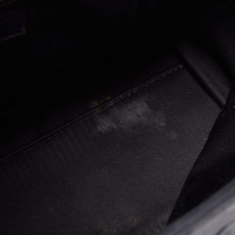 Pre Owned Versace Black Leather Small Medusa Medallion Tote