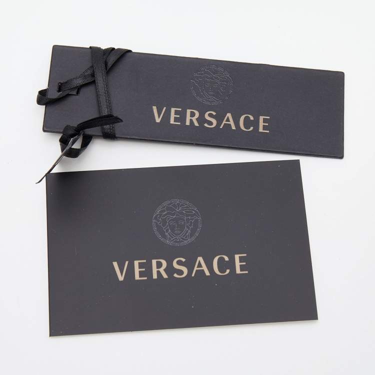 Pre Owned Versace Black Leather Barocco Vanitas Zip Shoulder Bag