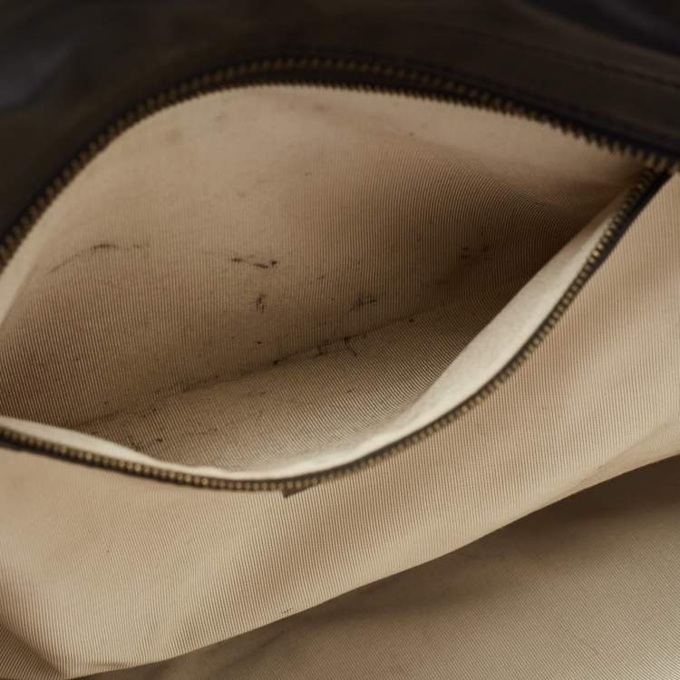 Pre Owned Versace Black Patent And Leather Vanitas Shopping Tote