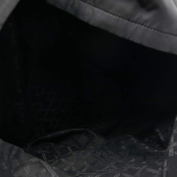 Pre Owned Versace Black Nylon and Leather Medusa Backpack