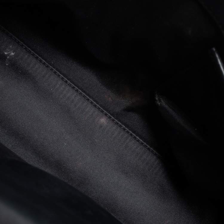 Pre Owned Versace Black Leather Medusa Medallion Tote