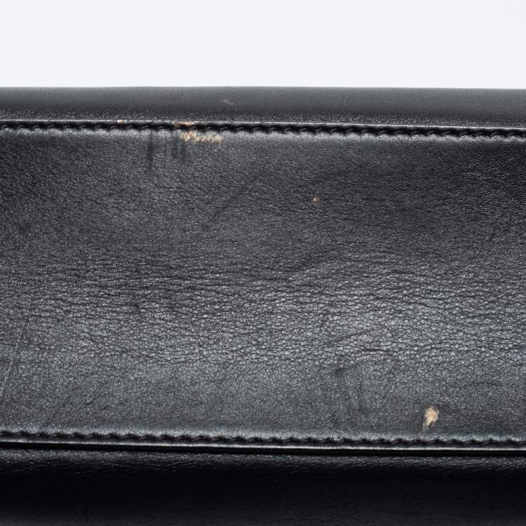 Pre Owned Versace Black Leather Medusa Medallion Tote