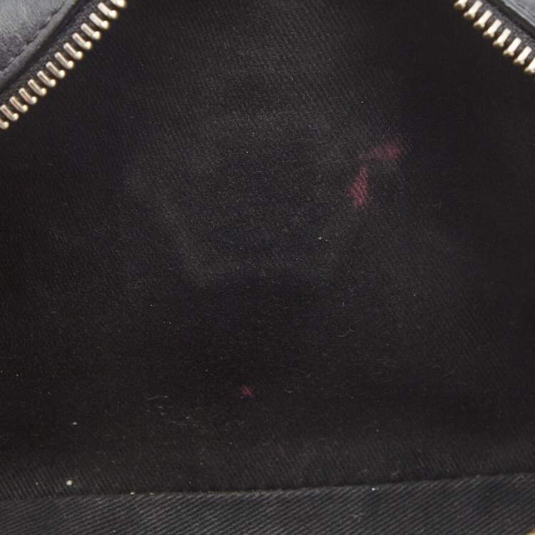 Pre Owned Versace Black Leather Palazzo Camera Crossbody Bag 