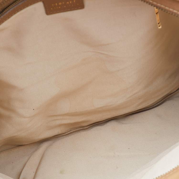 Pre Owned Versace Beige Patent and Leather Vanitas Tote
